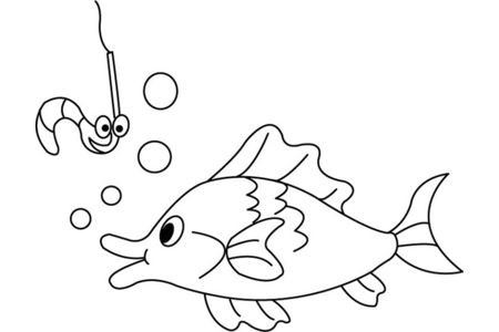 Printable coloring pages: Fish 22 – 10 Doigts
