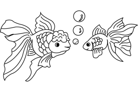 Printable coloring pages: Fish 24 – 10 Doigts