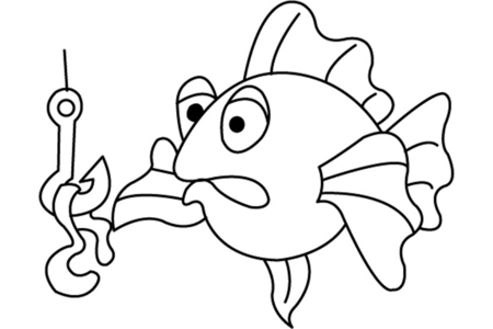 Printable coloring pages: Fish 26 – 10 Doigts
