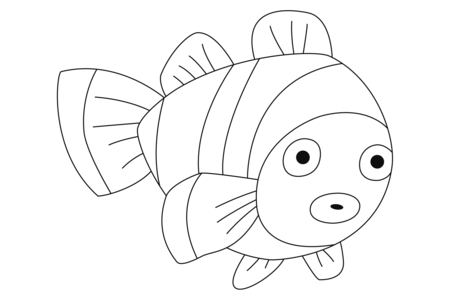 Printable coloring pages: Fish 35 – 10 Doigts