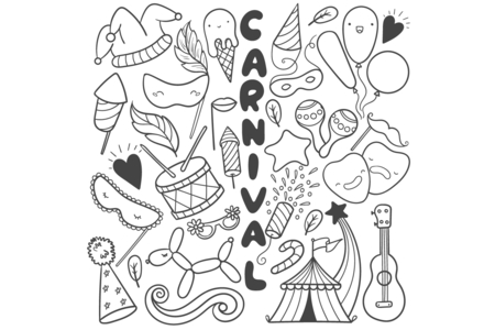 Dibujos para imprimir : Carnaval 15 – 10 Doigts