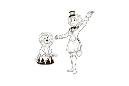 Dibujos para imprimir : Domadora de circo – 10 Doigts