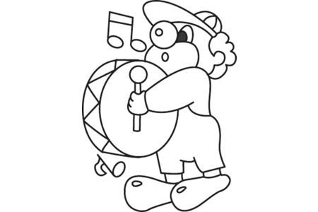 Dibujos para imprimir : Payaso 02 – 10 Doigts