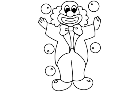 Dibujos para imprimir : Payaso 06 – 10 Doigts