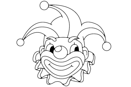 Printable coloring pages: Clown 07 – 10 Doigts