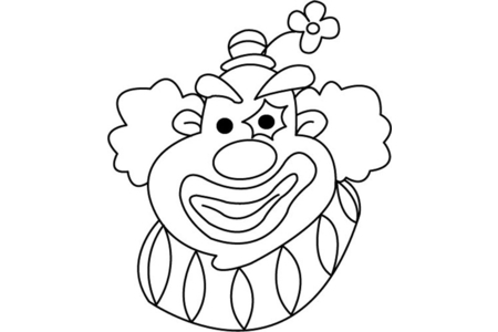 Printable coloring pages: Clown 09 – 10 Doigts