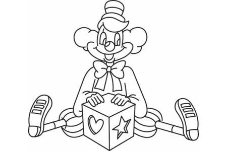 Printable coloring pages: Clown 13 – 10 Doigts
