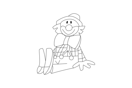 Dibujos para imprimir : Payaso 20 – 10 Doigts