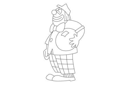 Dibujos para imprimir : Payaso 24 – 10 Doigts