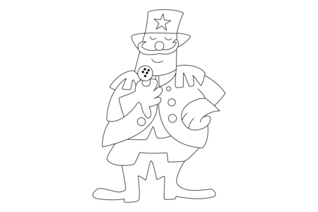 Dibujos para imprimir : Payaso 25 – 10 Doigts