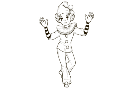 Dibujos para imprimir : pierrot – 10 Doigts