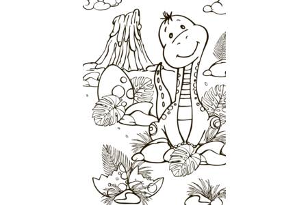 Printable coloring pages: Dinausores12 – 10 Doigts