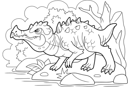 Printable coloring pages: Dinausores13 – 10 Doigts