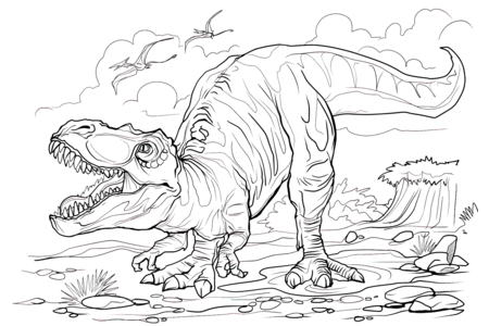 Dibujos para imprimir : Dinausores16 – 10 Doigts