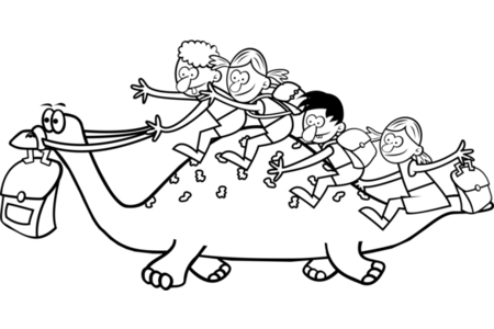 Printable coloring pages: Dinosaurs2 – 10 Doigts