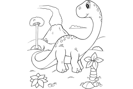 Printable coloring pages: Dinosaurs3 – 10 Doigts