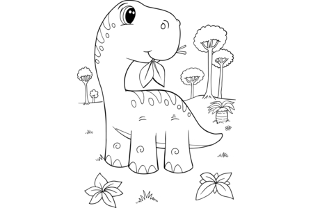 Printable coloring pages: Dinosaurs6 – 10 Doigts