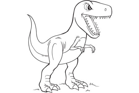 Printable coloring pages: Dinausores7 – 10 Doigts