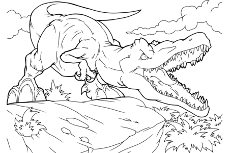 Printable coloring pages: Dinausores8 – 10 Doigts