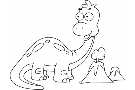 Printable coloring pages: Dinosaur 01 – 10 Doigts