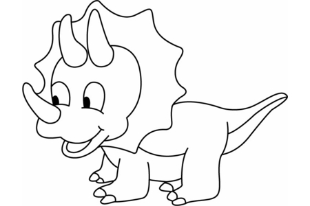 Printable coloring pages: Dinosaur 02 – 10 Doigts
