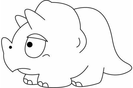 Printable coloring pages: Dinosaur 03 – 10 Doigts