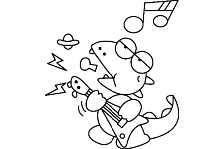 Printable coloring pages: Dinosaur 06 – 10 Doigts