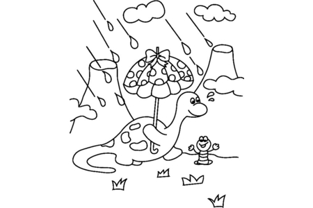 Printable coloring pages: Dinosaur 08 – 10 Doigts