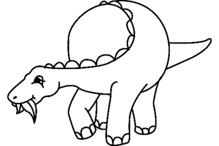 Printable coloring pages: Dinosaur 11 – 10 Doigts
