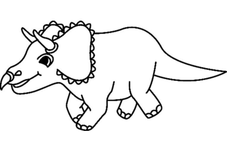 Printable coloring pages: Dinosaur 12 – 10 Doigts