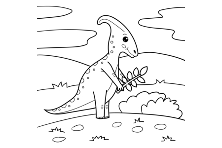Printable coloring pages: Dinosaur 19 – 10 Doigts