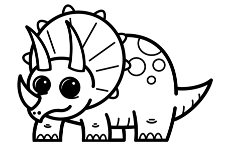 Printable coloring pages: Dinosaur 22 – 10 Doigts