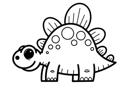 Printable coloring pages: Dinosaur 23 – 10 Doigts