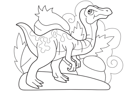 Printable coloring pages: Dinosaur 28 – 10 Doigts