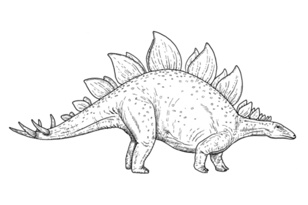 Printable coloring pages: Dinosaur 34 – 10 Doigts