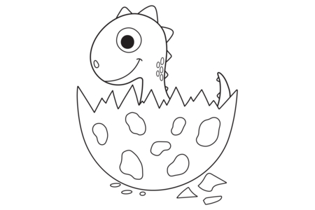 Printable coloring pages: Dinosaur 42 – 10 Doigts