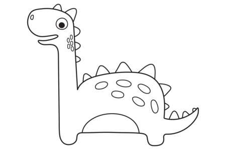Printable coloring pages: Dinosaur 43 – 10 Doigts