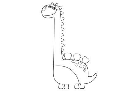 Printable coloring pages: Dinosaur 44 – 10 Doigts