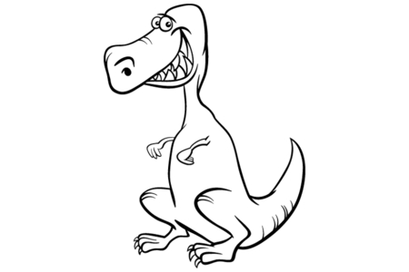 Printable coloring pages: Dinosaur 45 – 10 Doigts