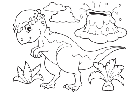 Printable coloring pages: Dinosaur 53 – 10 Doigts