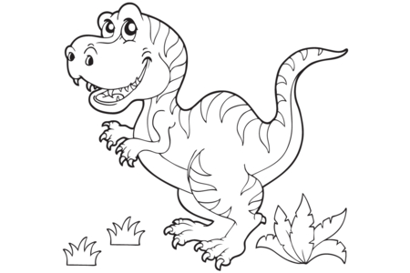 Printable coloring pages: Dinosaur 58 – 10 Doigts