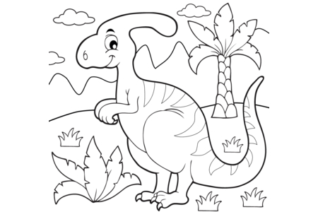 Printable coloring pages: Dinosaur 59 – 10 Doigts