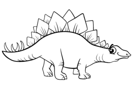 Printable coloring pages: Dinosaur 61 – 10 Doigts