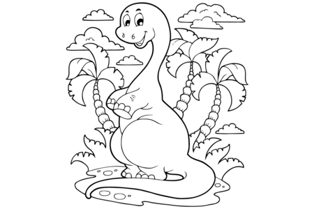Printable coloring pages: Dinosaur 63 – 10 Doigts