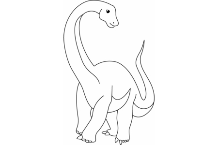 Printable coloring pages: Diplodocus – 10 Doigts