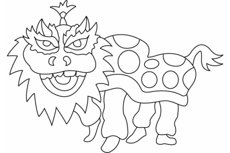 Printable coloring pages: Chinese dragon – 10 Doigts