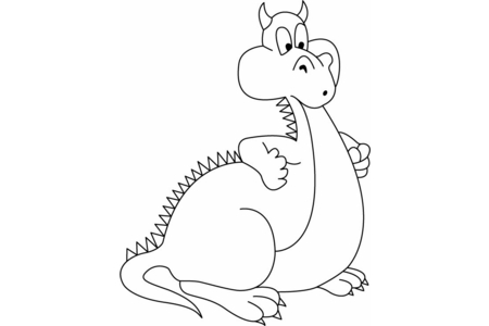 Printable coloring pages: Dragon – 10 Doigts