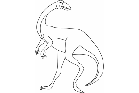 Printable coloring pages: Gallimimus – 10 Doigts