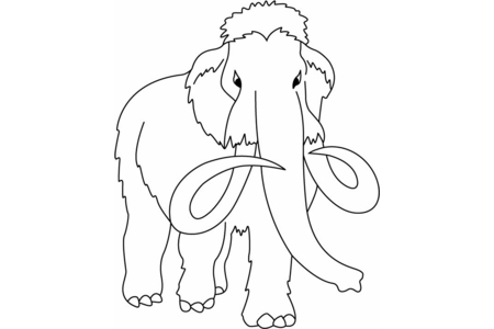 Printable coloring pages: Mammoth – 10 Doigts
