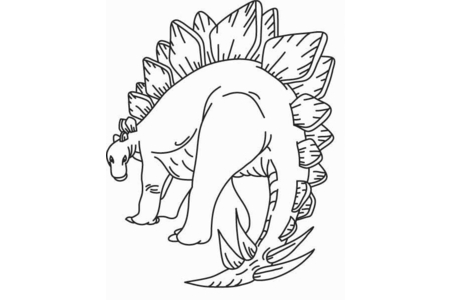 Printable coloring pages: Stegosaurus – 10 Doigts
